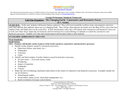 Earth`s Changing Forces