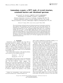 Ammonium cyanate: a DFT study of crystal structure
