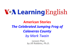 American Stories The Celebrated Jumping Frog of Calaveras