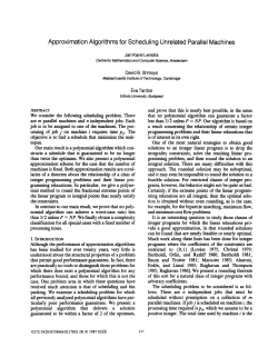 Approximation Algorithms for Scheduling Unrelated Parallel