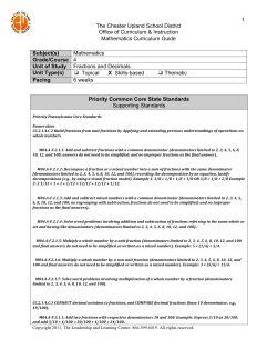 Grade 4 Mathematics Guide- Fractions