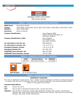 MATERIAL SAFETY DATA SHEET Mercury(II) chloride
