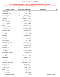 1925-1929 - James E. Casto lOCAL History Room