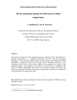 On the anomalous density for Bose gases at finite