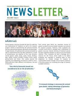 1 "One third of domestic breeds are considered to be at risk of