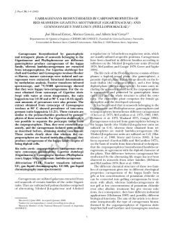 carrageenans biosynthesized by carposporophytes of red