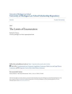 The Limits of Enumeration - University of Michigan Law School