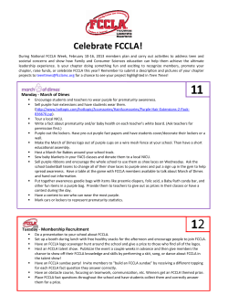 Celebrate FCCLA!