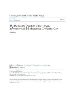 Power, Information, and the Executive Credibility Gap