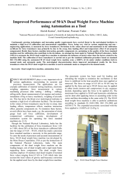 Improved Performance of 50 kN Dead Weight Force Machine using