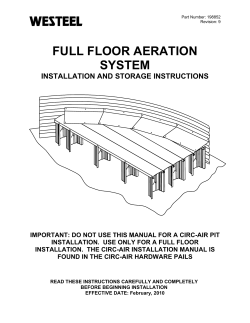 198852 Full Floor 2009 and Previous INSTALLATION