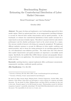 Benchmarking Regions: Estimating the Counterfactual Distribution