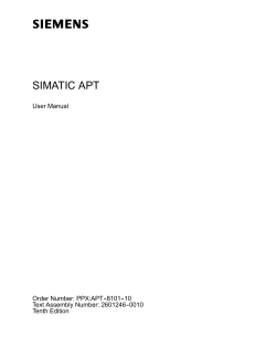 APT User Manual - Industry Support Siemens