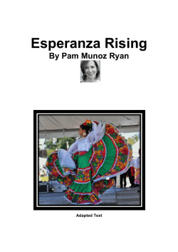 Esperanza Risin Esperanza Rising eranza Rising
