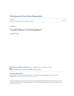 Lord Deliver Us From Justice - Yale Law School Legal Scholarship