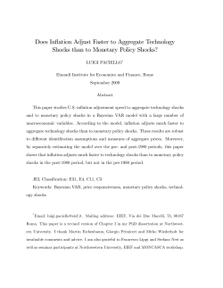 Does Inflation Adjust Faster to Aggregate Technology