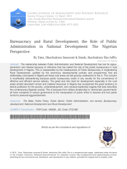 Bureaucracy and Rural Development