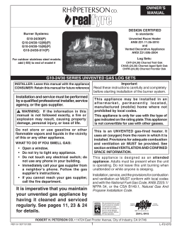 G10-24/30 Unvented Burner