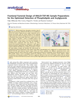 Fractional Factorial Design of MALDI-TOF