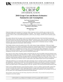 2010 Grape Cost and Return Estimates