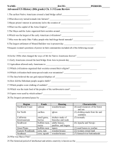 Advanced US History (8th grade) Ch. 1
