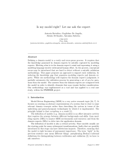 Is my model right? Let me ask the expert