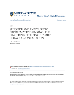 secondhand exposure to problematic drinking: the lingering effects