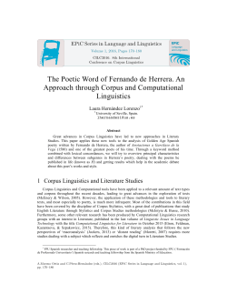 Page 1 The Poetic Word of Fernando de Herrera. An Approach