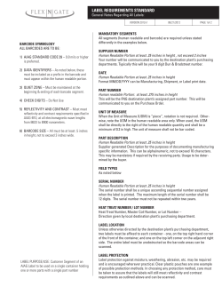label requirements standard - Flex-N-Gate