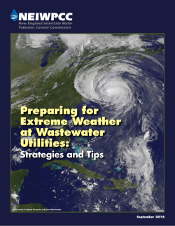 Preparing for Extreme Weather at Wastewater Utilities