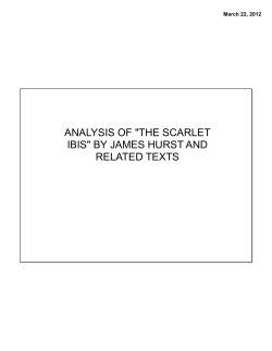 analysis of "the scarlet ibis" by james hurst and related texts