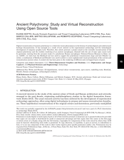 Ancient Polychromy: Study and Virtual Reconstruction Using Open