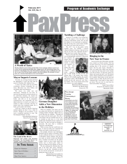 Tackling A Challenge - Program of Academic Exchange