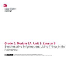 Grade 5: Module 2A: Unit 1