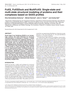 FoXS, FoXSDock and MultiFoXS: Single-state