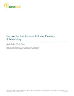 Narrow the Gaps - Planning and Scheduling