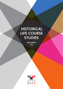 HISTORICAL LIFE COURSE STUDIES