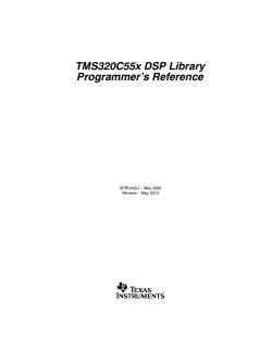 TMS320C55x DSP Library Programmer`s