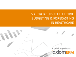 5 BEST PRACTICES FOR BUDGETING IN HEALTHCARE