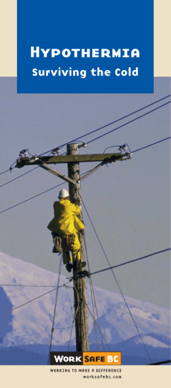 Hypothermia, PH17, WorkSafeBC