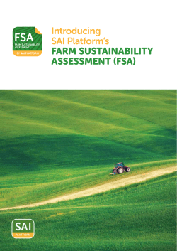 FSA Brochure - Farm Sustainability Assessment