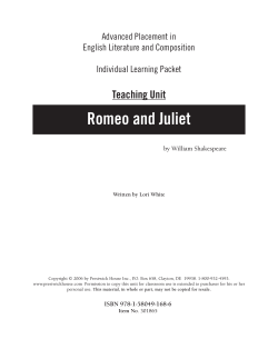 Romeo and Juliet - Advanced Placement Teaching Unit Sample PDF