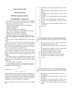 Math 1250-2 Fall 2008 Hsiang-Ping Huang. WeBWorK assignment