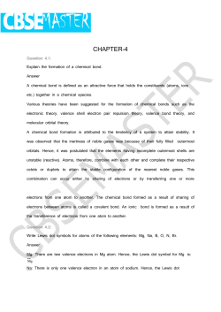 Chapter 4_Chemical Bonding and Molecular Structure