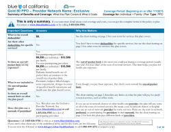 Gold 80 PPO - Blue Shield of California