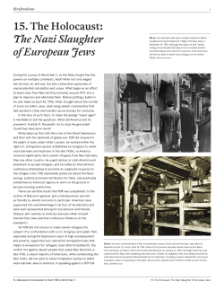 15. The Holocaust: The Nazi Slaughter of