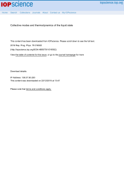 Collective modes and thermodynamics of the liquid state