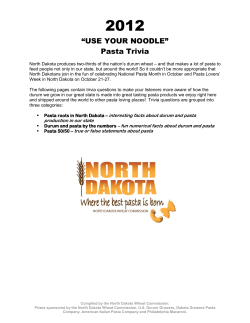 Pasta Feud - North Dakota Wheat Commission