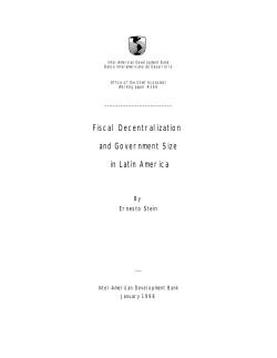 Fiscal Decentralization and Government Size in Latin America