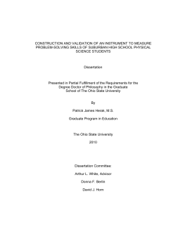 construction and validation of an instrument to measure problem